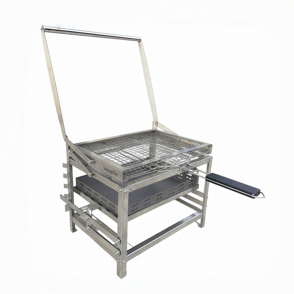 Adjustable Rotating Charcoal Grill | Outdoor BBQ Grill
