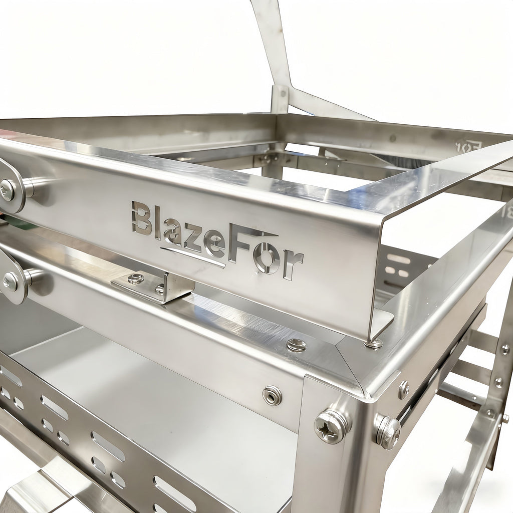Adjustable Rotating Charcoal Grill | Outdoor BBQ Grill