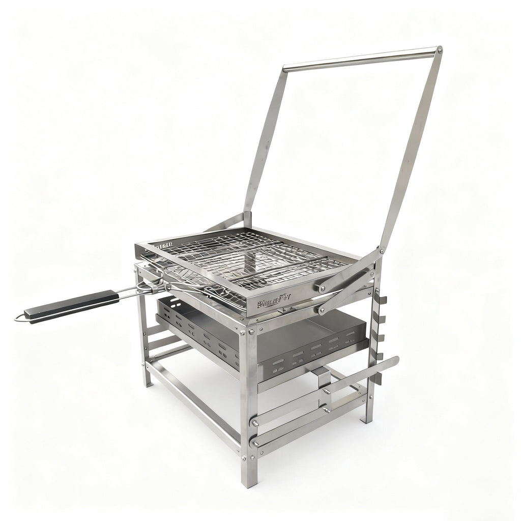 Adjustable Rotating Charcoal Grill | Outdoor BBQ Grill