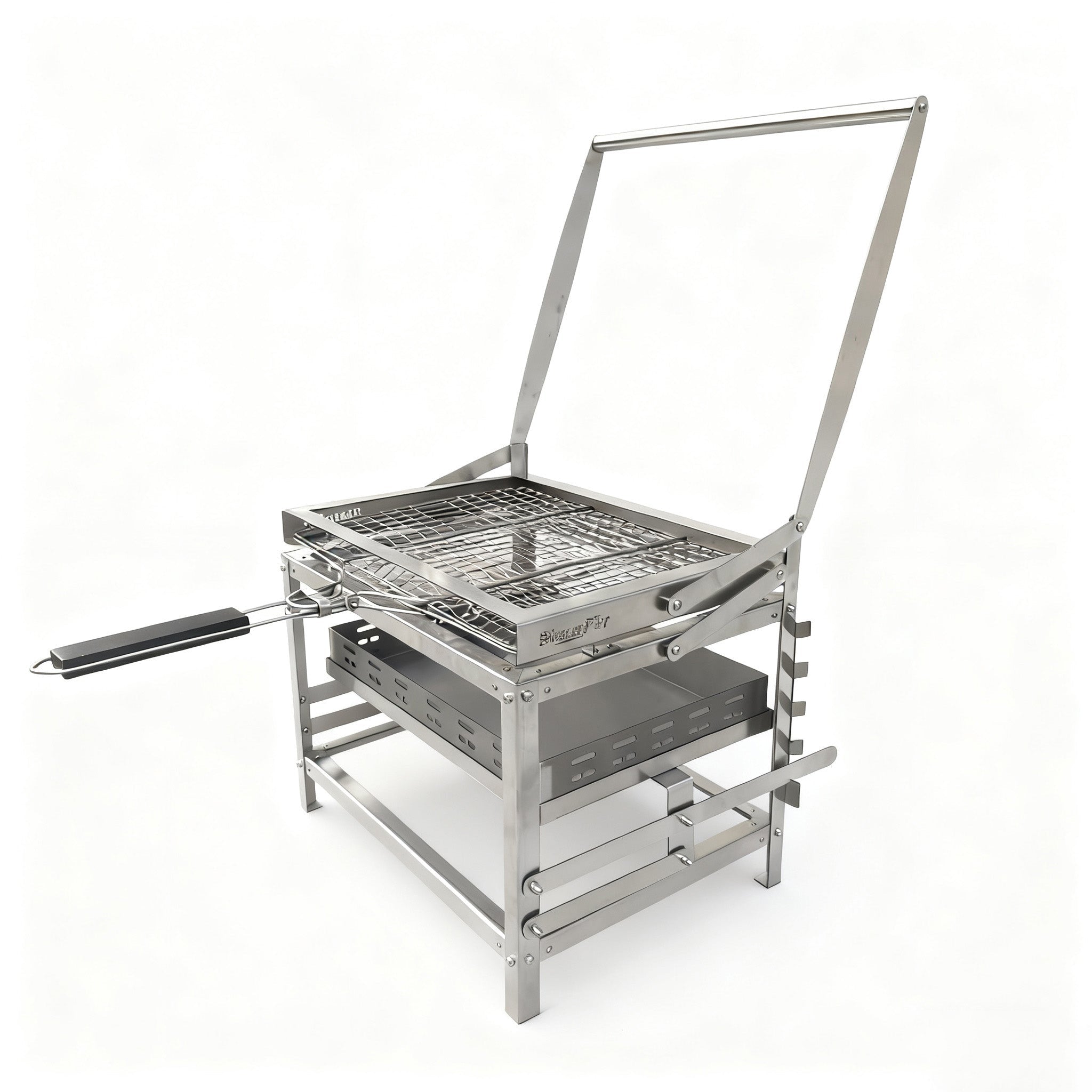 Adjustable Rotating Charcoal Grill | Outdoor BBQ Grill