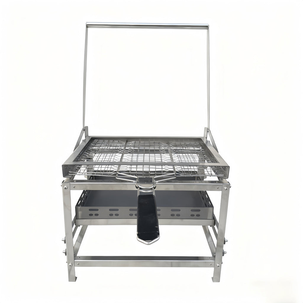 Adjustable Rotating Charcoal Grill | Outdoor BBQ Grill