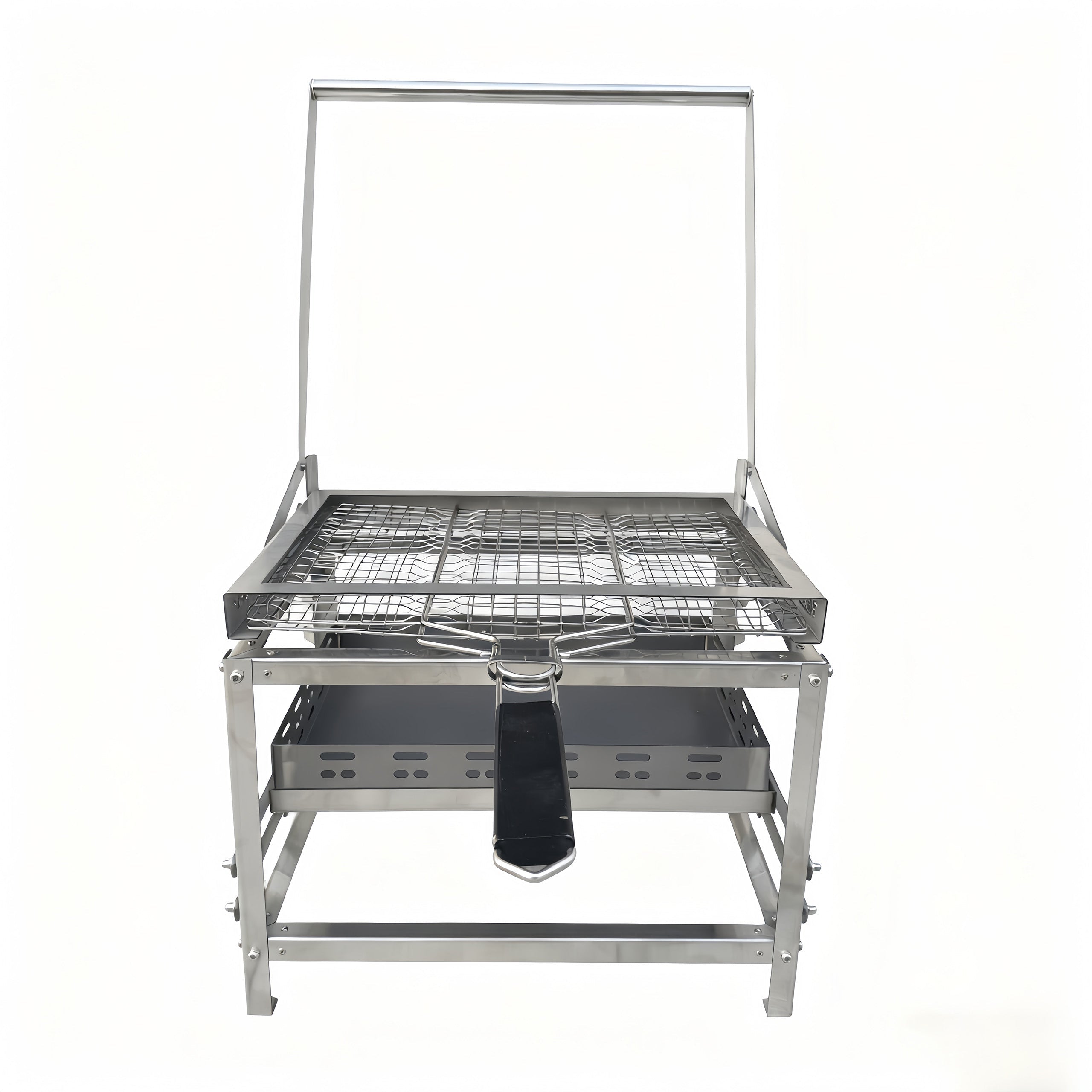 Adjustable Rotating Charcoal Grill | Outdoor BBQ Grill