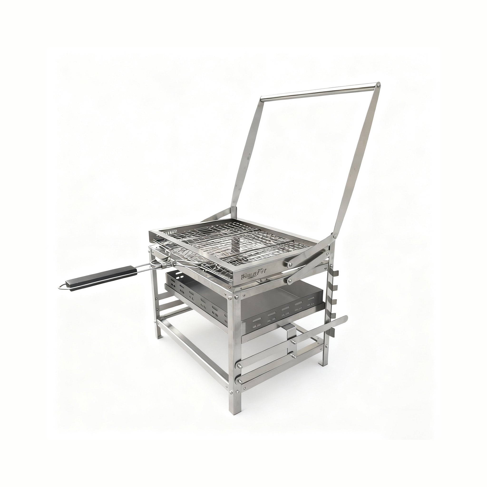 Adjustable Rotating Charcoal Grill | Outdoor BBQ Grill