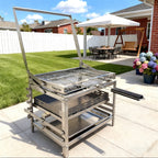 Adjustable Rotating Charcoal Grill | Outdoor BBQ Grill