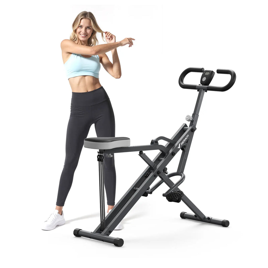 2-in-1 Squat Row Trainer, Adjustable Intensity Leg Glute Machine for Women | Summervibes