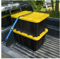 6-Pack Large 27Gal Storage Containers, Heavy Duty Plastic Totes with Secure Snap-On Lids