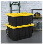 6-Pack Large 27Gal Storage Containers, Heavy Duty Plastic Totes with Secure Snap-On Lids