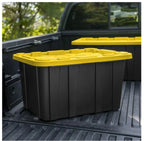 6-Pack Large 27Gal Storage Containers, Heavy Duty Plastic Totes with Secure Snap-On Lids