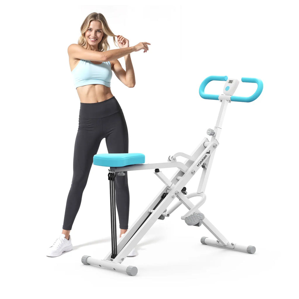 2-in-1 Squat Row Trainer, Adjustable Intensity Leg Glute Machine for Women | Summervibes