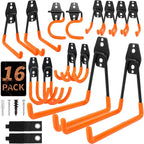 Assorted Heavy Steel Garage Hooks, Space Saving Tool Storage Accessories for Men