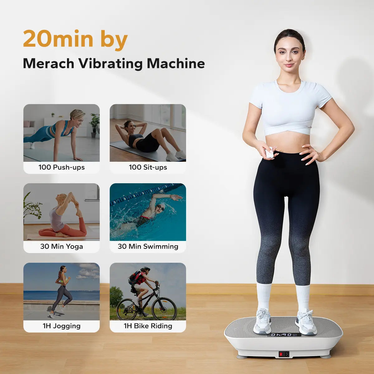 Lymphatic Drainage Vibration Plate | 400LBS Home Gym Fitness Machine